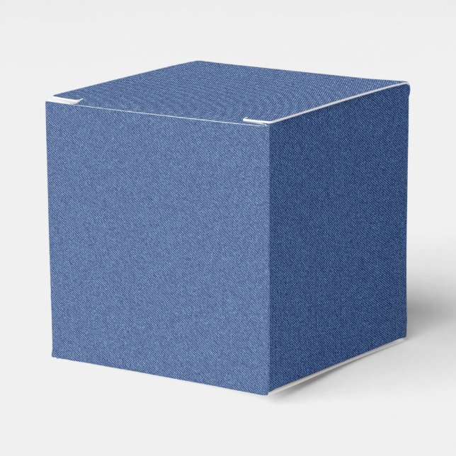 Cool Denim Blue Jeans Favor Boxes (Front Side)