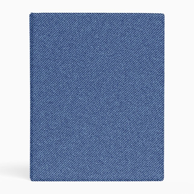 Cool Denim Blue Jeans Mini Binder (Front)