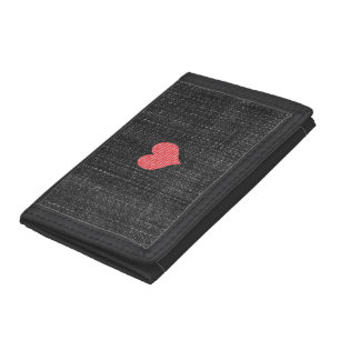 Cool Denim Look Trifold Wallet