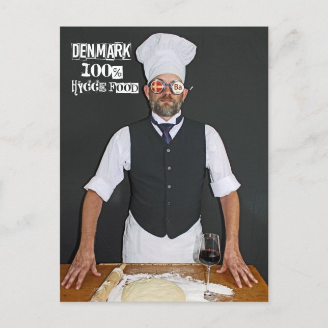 Cool Denmark 100% hygge-cozy food! Postcard (Front)