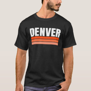 Cool Denver Orange Striped Simple & Basic Minimal  T-Shirt