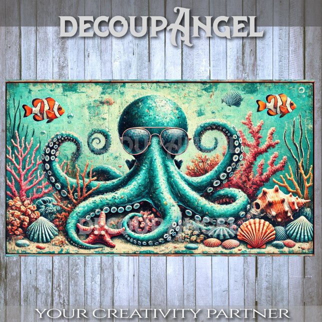 Cool Depths: The Stylish Octopus Decoupage Tissue Paper (Creator Uploaded)