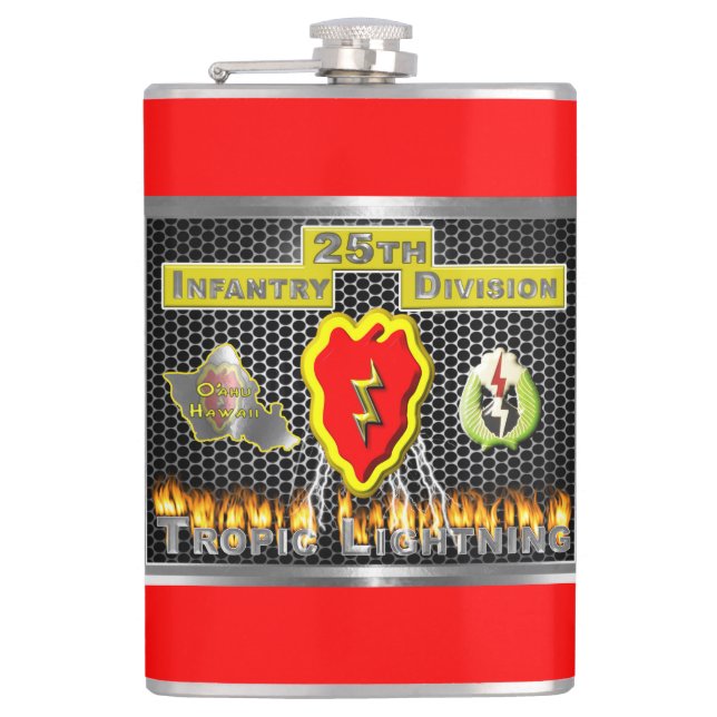Cool Design 25th Infantry Division Flask (Front)
