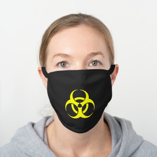 Cool Design Biohazard Adult Fashion Black Cotton Face Mask