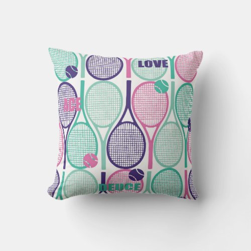 Cool Design for Tennis players coaches Throw Pillow
