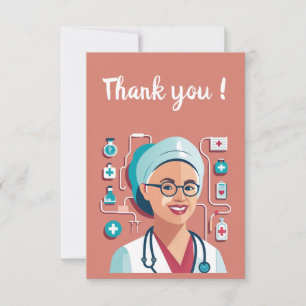 cool design to thank nurses you card