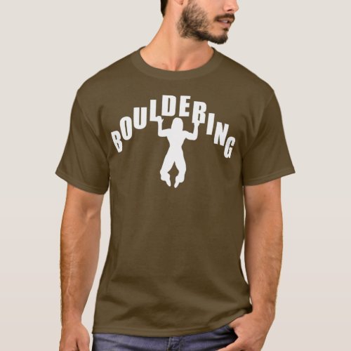 Cool Design with Person Bouldering pullup T_Shirt