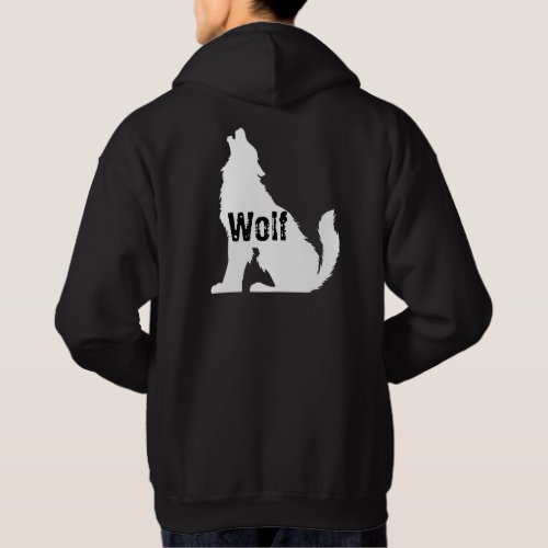 Cool design wolf for him Black and white  Hoodie