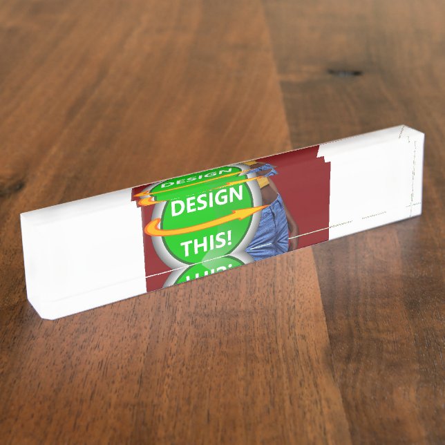 COOL! Desk Nameplate - Custom (Side)