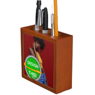 COOL! Desk Organizer - Wood with Mahogany finish