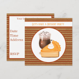 cool dessert party add information Fall Seasonal Invitation