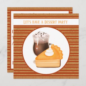 Cool Dessert Party Add Information Fall Seasonal Invitation by DoodlesHolidayGifts at Zazzle