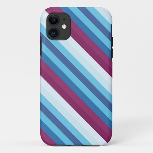 Cool diagonal stripes pattern iPhone 11 case