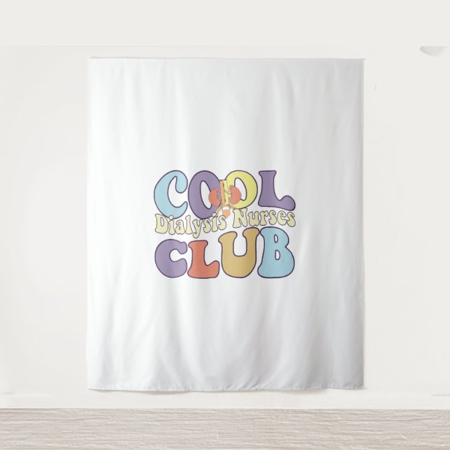 Cool Dialysis Nurses Club RN Nephrology Tapestry (Front)