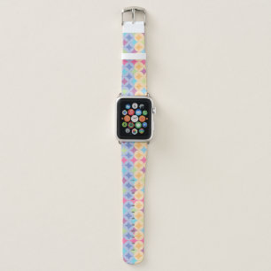 Cool Diamond Circle Yellow Blue Pattern Apple Watch Band
