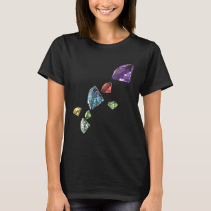 Cool Diamond Shape Jewellery Sparkle Bling Graphic T-Shirt