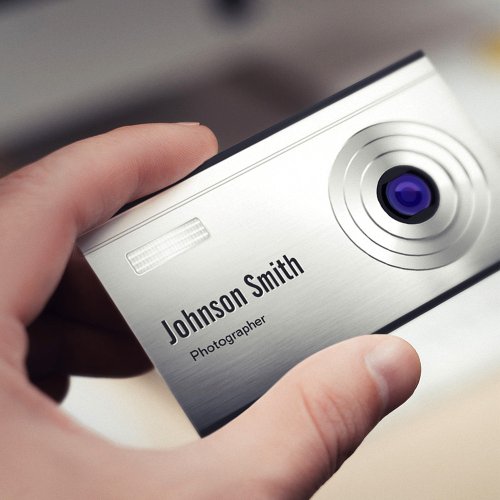 Featured Digital Camera Lens - Photography Business Card