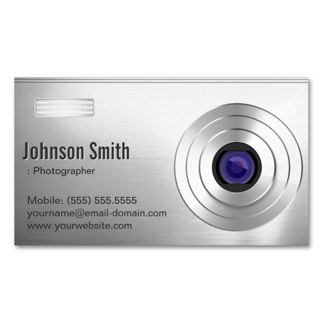Cool Digital Camera - Photographer Photography Business Card Magnet (Front)