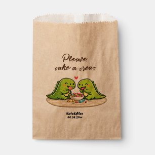 Cool dino eating candy favor bag