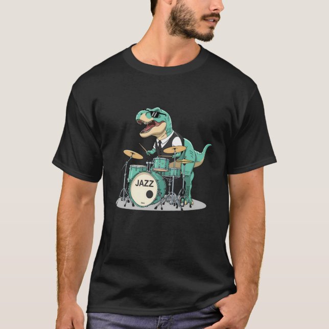 Cool Dino Percussionist Tee t-shirt  (Front)