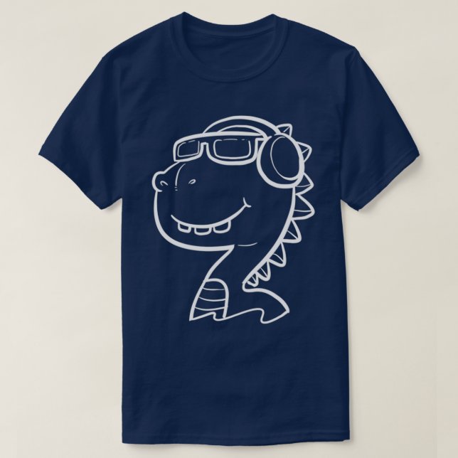 Cool Dino Unbothered or Chill Person Gift 2 T-Shirt (Design Front)