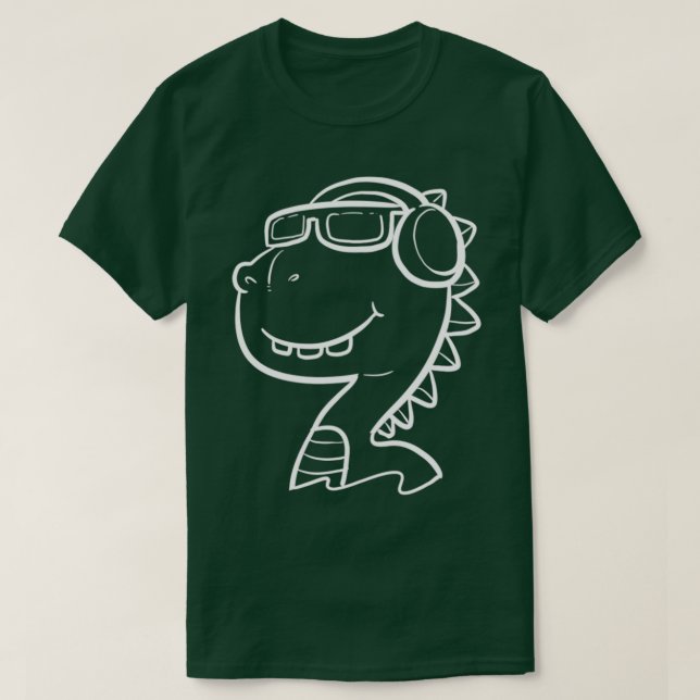 Cool Dino Unbothered or Chill Person Gift T-Shirt (Design Front)