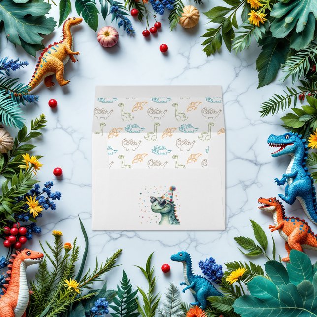 Cool Dinosaur Birthday Party Envelope (Cool Dinosaur Birthday Party Envelope)