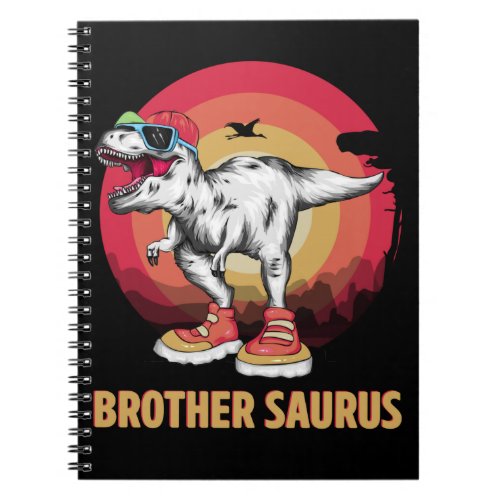Cool Dinosaur Brother Trex Dino Reptile Fan Notebook