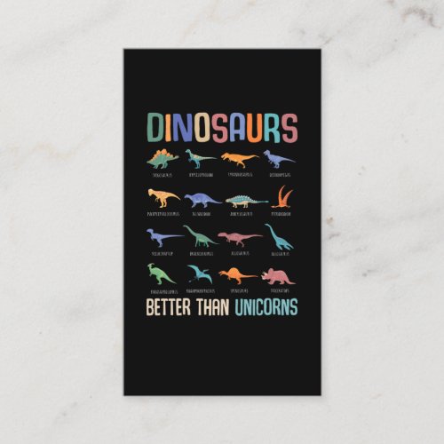 Cool Dinosaur Fan Dino Boys Trex Business Card