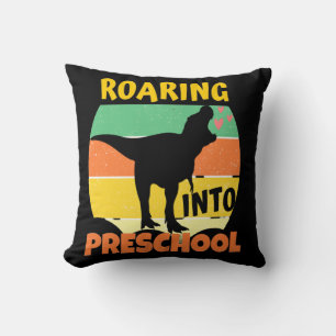 COOL DINOSAUR - ROARING INTO PRESCHOOL THROW PILLOW