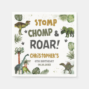 Cool Dinosaurs Jurassic Boy Birthday Party Napkins