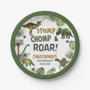 Cool Dinosaurs Jurassic Boy Birthday Party Paper Plates