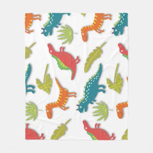 Cool Dinosaurs Pattern Fleece Blanket