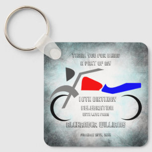 Cool Dirt Bike Masculine 16th Birthday  Keychain