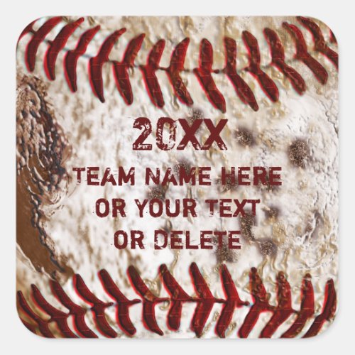 Cool Dirty Baseball Stickers PERSONALIZED