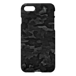 Cool Dirty Black Camo Camouflage Pattern Zazzle iPhone 8/7 Case