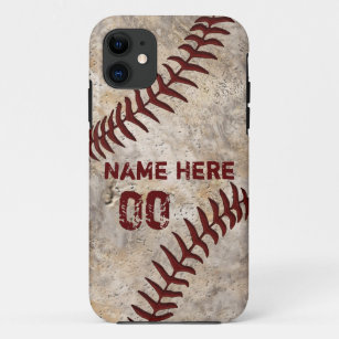 Baseball Phone Case for iPhone 13 12 11 X 8 7 6 With Name and 