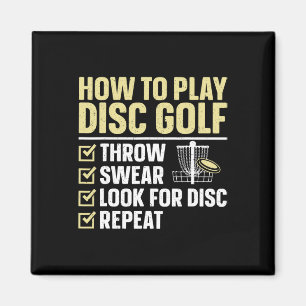 Cool Disc Golf Art For Men Women Kids Golfer Disc Magnet