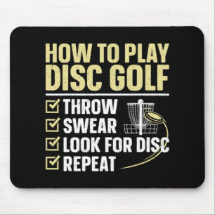 Cool Disc Golf Art For Men Women Kids Golfer Disc Mouse Pad