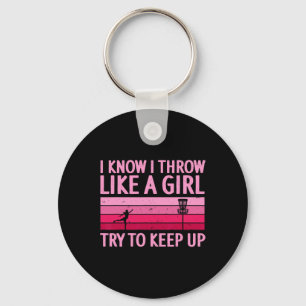 Cool Disc Golf Design For Women Girls Disc Golf Pl Keychain