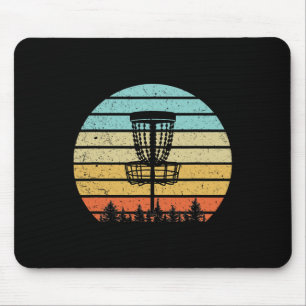 Cool Disc Golf Shirt Retro Style Vintage Disc Golf Mouse Pad
