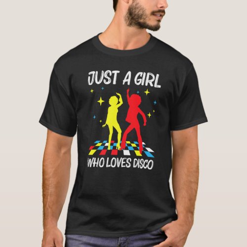 Cool Disco For Girls Kid 70s 80s Nightclub Music D T_Shirt