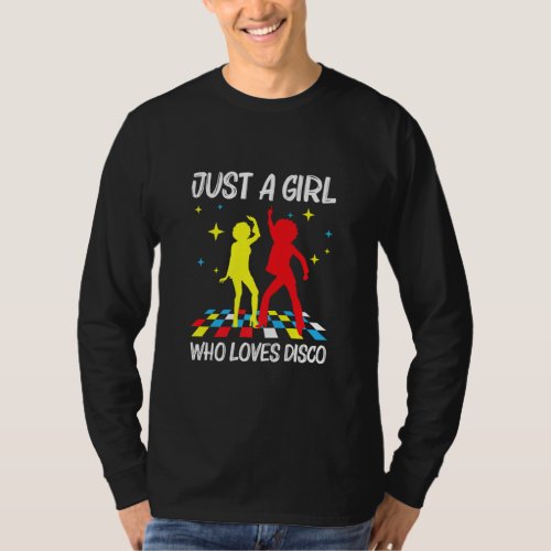 Cool Disco For Girls Kid 70s 80s Nightclub Music D T_Shirt