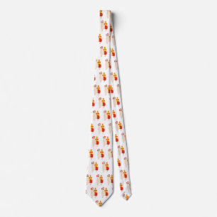 Cool Disco Santa Llama Funny Minimalist Christmas Neck Tie