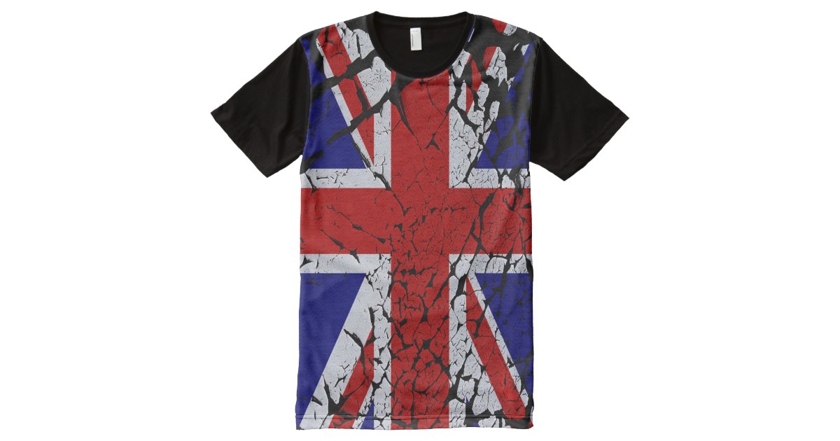 Cool Distorted Union Jack Flag Of The Uk All Over Print T