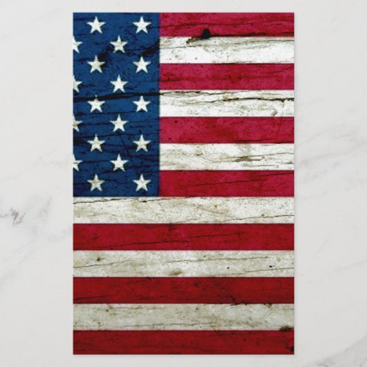 Cool Distressed American Flag Wood Rustic (Front)