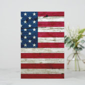 Cool Distressed American Flag Wood Rustic (Standing Front)