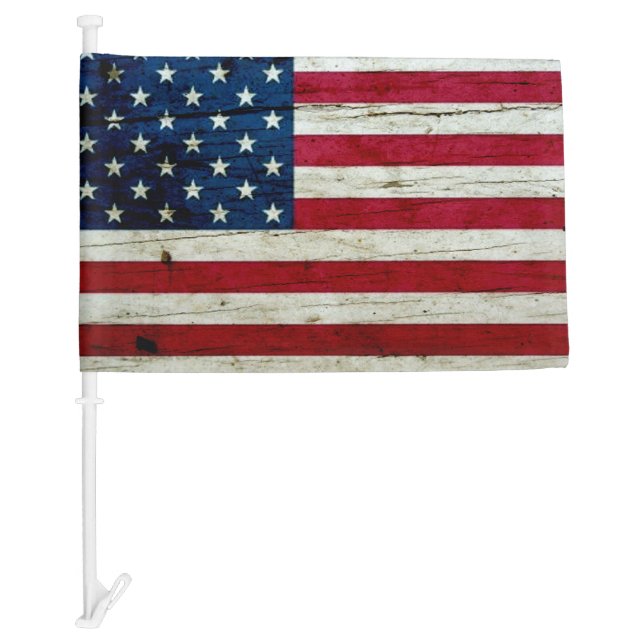 Cool Distressed American Flag Wood Rustic (Front)