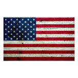 Cool Distressed American Flag Wood Rustic Photo Print at Zazzle