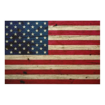 Cool Distressed American Flag Wood Rustic Wood Wall Decor by SnappyDressers at Zazzle